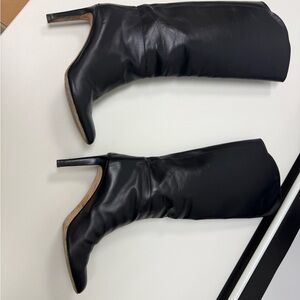 Jimmy Choo Black Heeled Boots Sleek Design